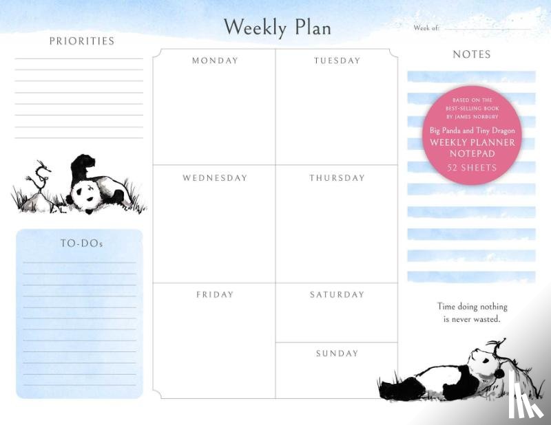 Norbury, James - Norbury, J: Big Panda and Tiny Dragon Weekly Planner Notepad
