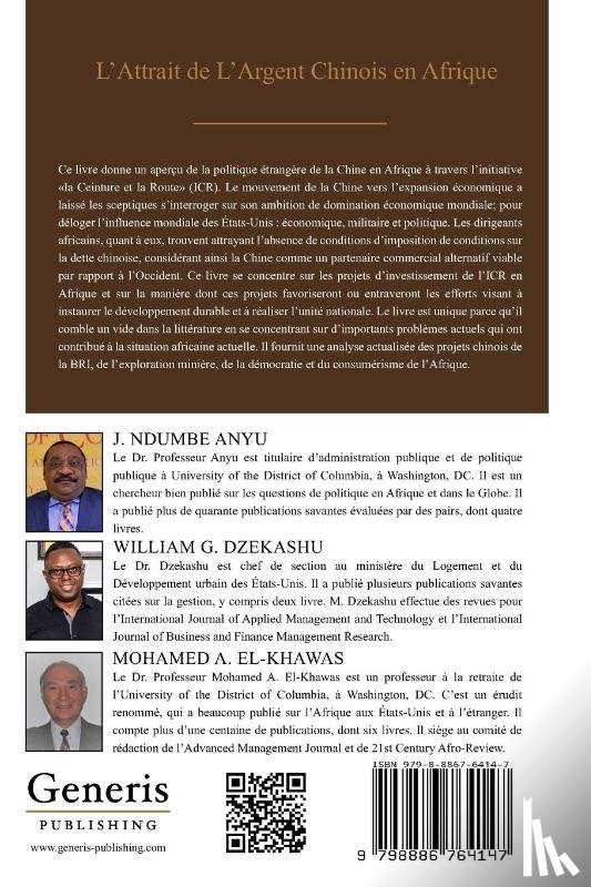 Dzekashu, William G., El-Khawas, Mohamed A., Anyu, J. Ndumbe - Dzekashu, W: L'Attrait de L'Argent Chinois en Afrique