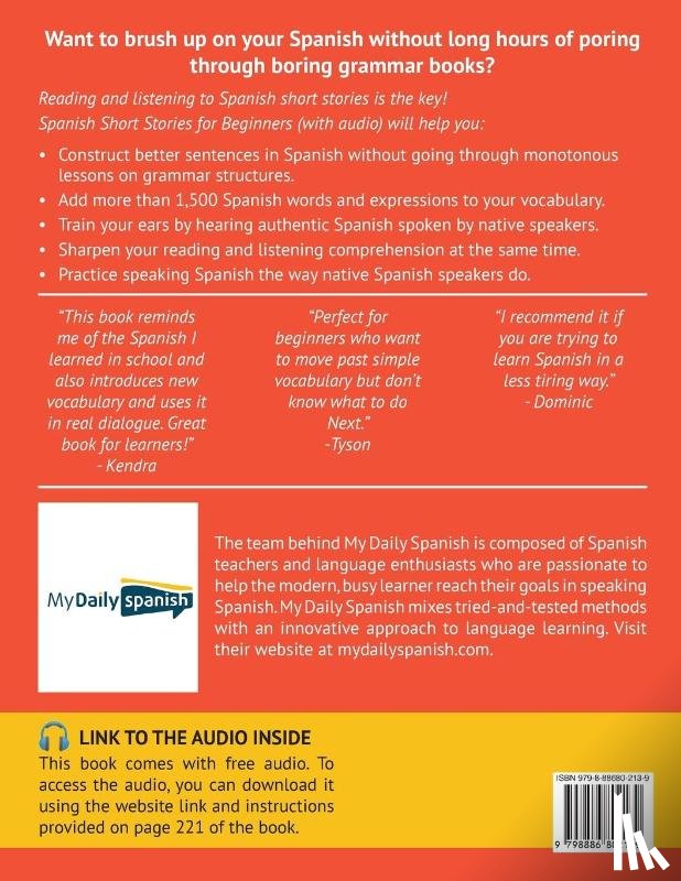 Orea, Claudia, My Daily Spanish - Spanish Short Stories for Beginners