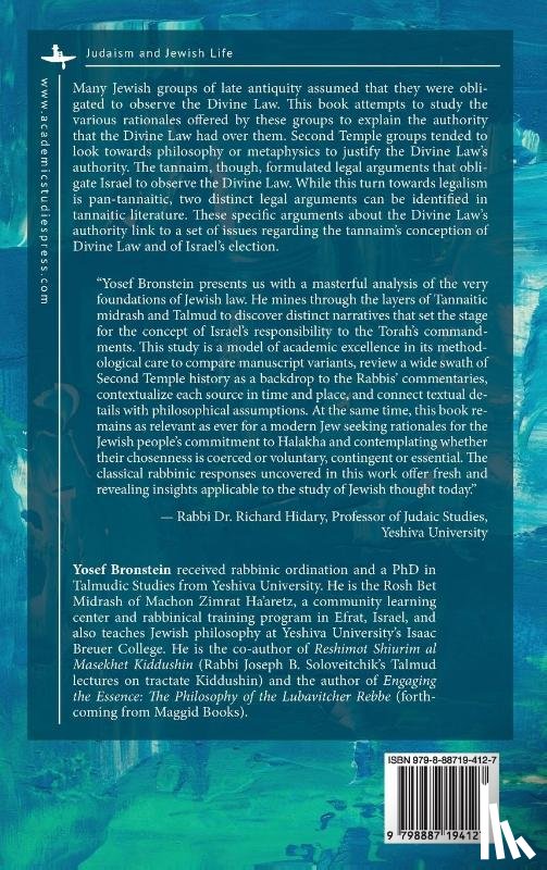 Bronstein, Yosef - The Authority of the Divine Law