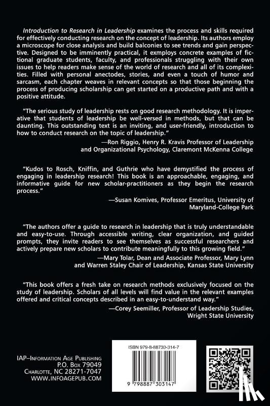 Rosch, David M., Kniffin, Lori E., Guthrie, Kathy L. (Florida State University - Introduction to Research in Leadership