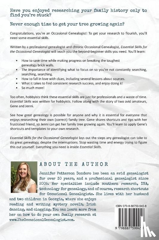 Dondero, Jennifer Patterson - Essential Skills for the Occasional Genealogist
