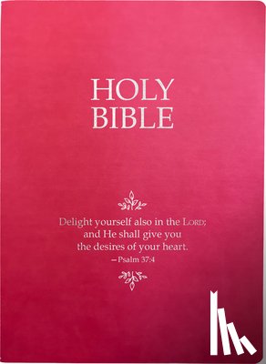 Whitaker House - Kjver Holy Bible, Delight Yourself in the Lord Life Verse Edition, Large Print, Berry Ultrasoft: (King James Version Easy Read, Red Letter, Pink, Psal