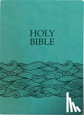 Whitaker House - Kjver Holy Bible, Wave Design, Large Print, Coastal Blue Ultrasoft: (King James Version Easy Read, Teal, Red Letter)