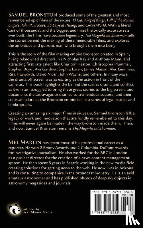 Martin, Mel - The Magnificent Showman the Epic Films of Samuel Bronston (hardback)
