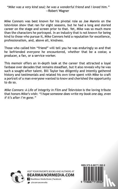 Taylor, Bill - Mike Connors - A Life of Integrity in Film and Television (hardback)