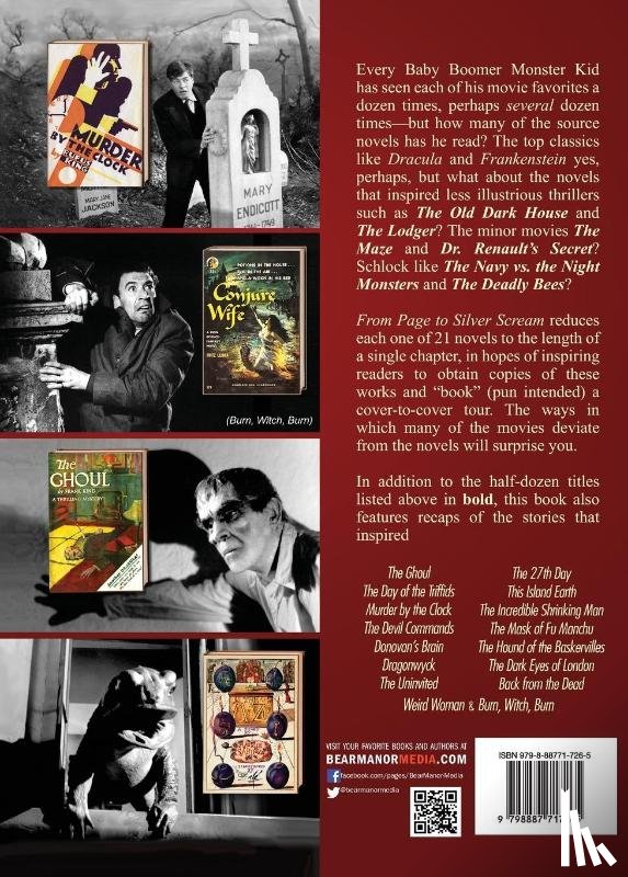 Weaver, Tom - From Page to Silver Scream - 21 Novels That Became Horror and Sci-Fi Movie Favorites