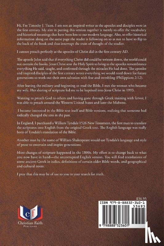 Ticen, Timothy - The New Testament