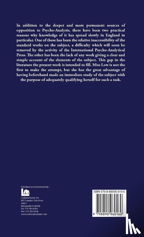 Barbara Low and Ernest Jones - Psycho-Analysis A Brief Account of the Freudian Theory