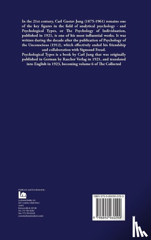 Carl Gustav Jung - Psychological Types, or the Psychology of Individuation