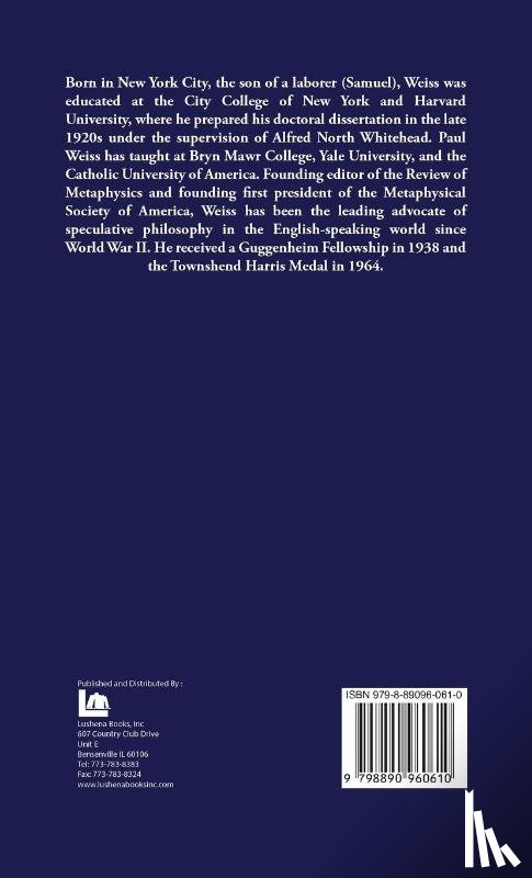 Paul Weiss - Nine Basic Arts