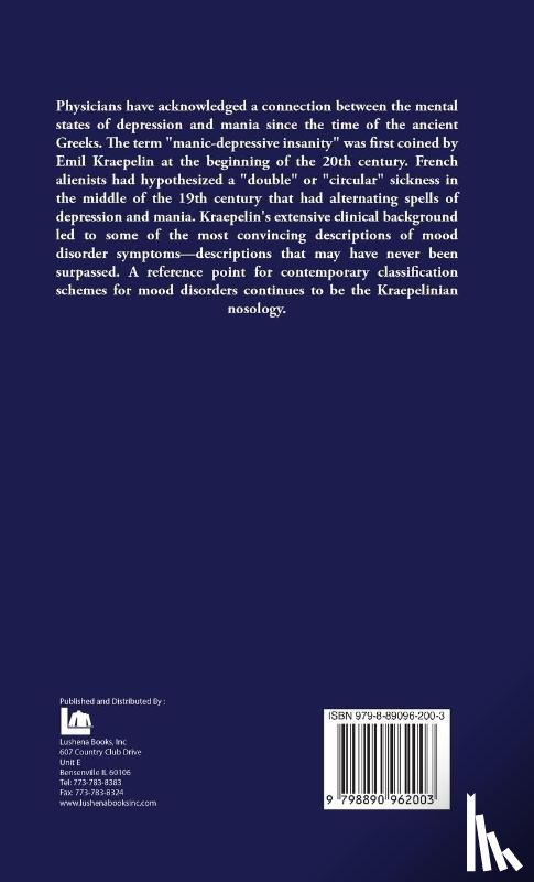 Emil Kraepelin - Manic-Depressive Insanity and Paranoia