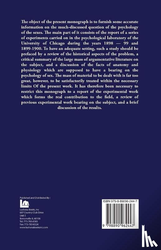 Helen Bradford Thompson - The Mental Traits of Sex An Experimental Investigation of the Normal Mind, in Men and Women