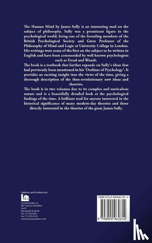 James Sully - The Human Mind A Text-Book of Psychology Volume 1 of 2