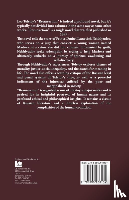 Leo Tolstoy - Resurrection Vol. 2