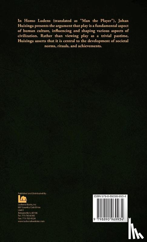 Johan Huizinga - Homo Ludens
