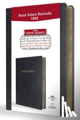 Reina Valera Revisada 1960 - Biblia Reina Valera Revisada 1960 Letra Súper Gigante, Símil Piel Negro / Spanish Bible Rvr 1960 Super Giant Print, Black Leathersoft