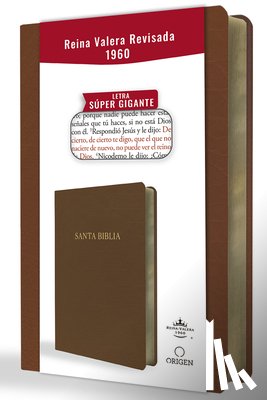 Reina Valera Revisada 1960 - Biblia Reina Valera Revisada 1960 Letra Súper Gigante, Símil Piel Marrón / Spanish Bible Rvr 1960 Super Giant Print, Brown Leathersoft