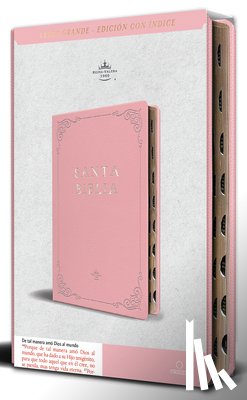 Reina Valera Revisada 1960 - Biblia Rvr 1960 Letra Grande Tamaño Manual, Piel Rosada Con Índice / Spanish Bible Rvr 1960 Handy Size Large Print Leathersoft Pink with Index