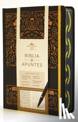 Reina Valera Revisada 1960 - Biblia de Apuntes Rvr 1960 Td, Negro Y Oro (Edición Cantos Pintados) / Spanish Journaling Bible Rvr 1960 Hc Black and Gold