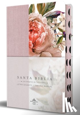 Reina Valera Revisada 1960 - Rvr 1960 Tamaño Manual Letra Gigante Tela Con Flores Rosadas, Canto Pintado E Índice / Spanish Bible Rvr 1960 Giant Print, Pink Leathersoft with Flowe