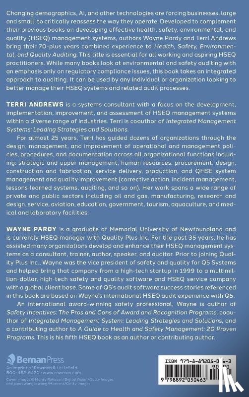 Pardy, Wayne, Andrews, Terri - Health, Safety, Environmental, and Quality Auditing