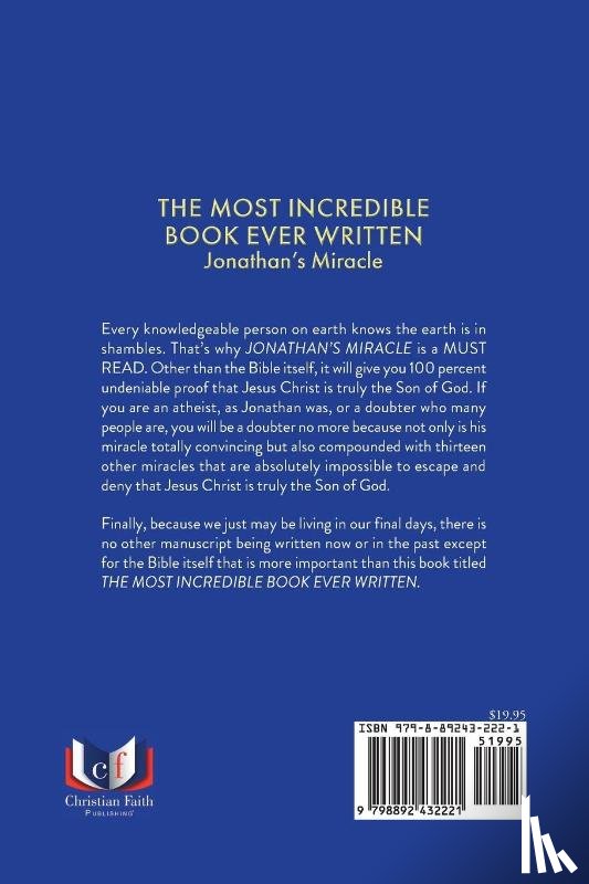 Mayhew, Jonathan, Mayhew, Donna - THE MOST INCREDIBLE BOOK EVER WRITTEN