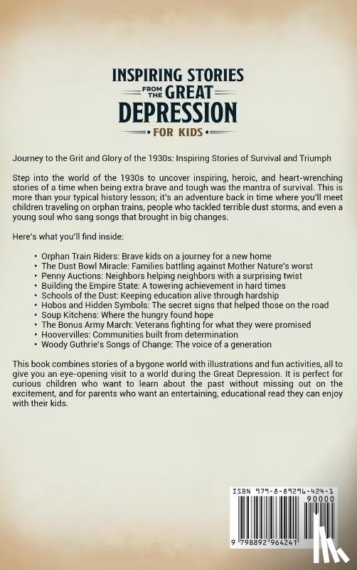 Publications, Ahoy - Inspiring Stories From The Great Depression For Kids