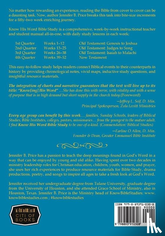 Price, Jennifer - Know His Word Bible Study