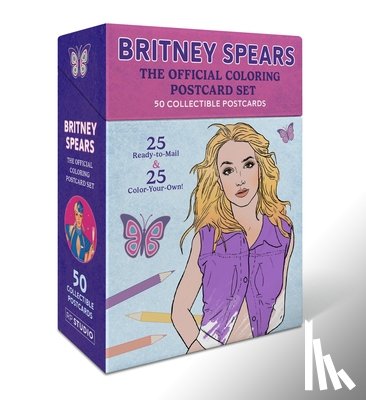 Running Press - Britney Spears: The Official Coloring Postcard Set: 50 Collectible Postcards (25 Ready-To-Mail + 25 Color-Your-Own!)