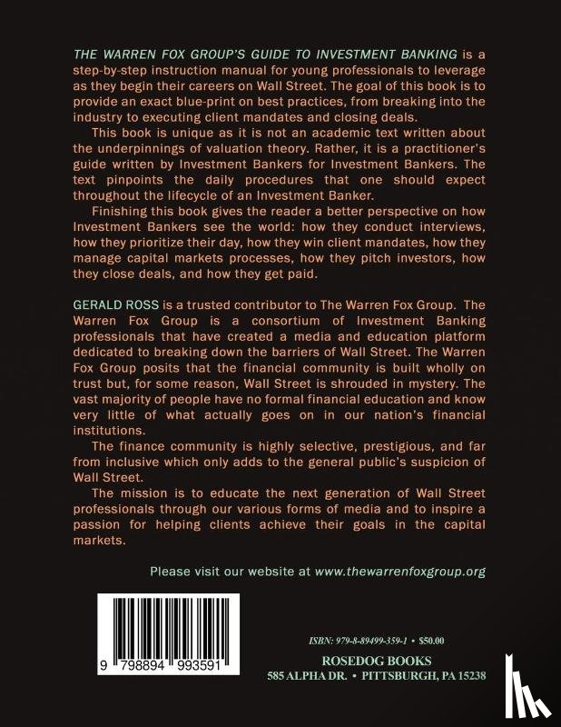 Ross, Gerald - The Warren Fox Groups Guide to Investment Banking