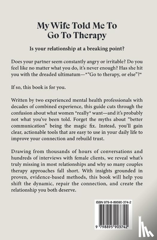 Lund, Stacy, Sisson, Stephanie - My Wife Told Me to Go to Therapy