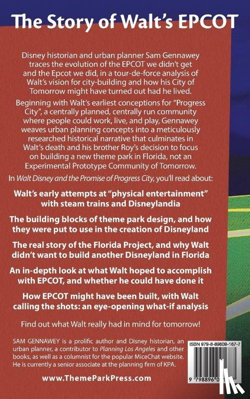 Gennawey, Sam - Walt Disney and the Promise of Progress City