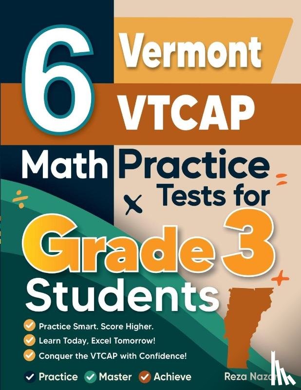 Nazari, Reza - 6 Vermont VTCAP Math Practice Tests for Grade 3 Students