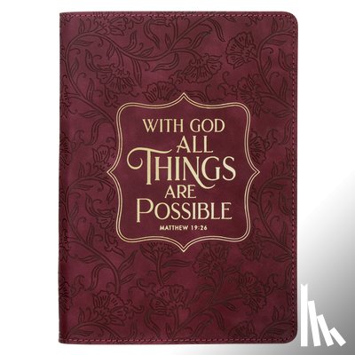  - Journal Classic Burgundy with God Matt. 19:26