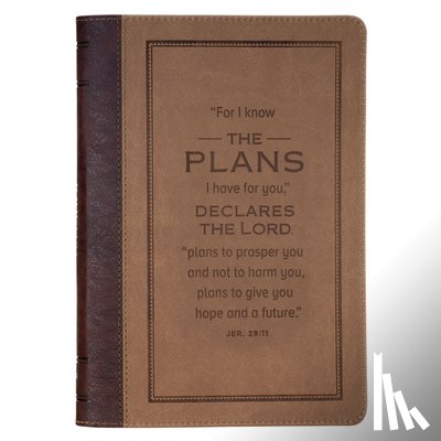 Christian Art Gifts - Journal Classic Zip Brown I Know the Plans 29:11