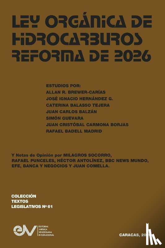  - LEY ORGANICA DE HIDROCARBUROS. REFORMA DE 2026
