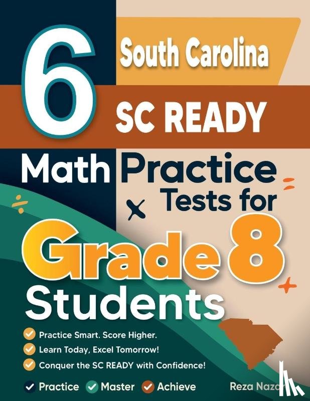 Nazari, Reza - 6 South Carolina SC READY Math Practice Tests for Grade 8 Students