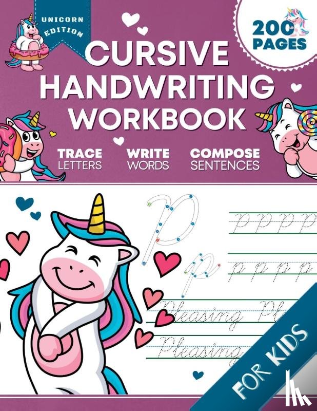 Pixel, Optimistic - Cursive Handwriting Workbook for Kids