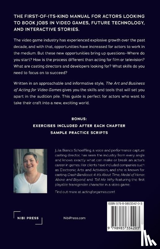 Bianco Schoeffling, Julia - The Art and Business of Acting for Video Games