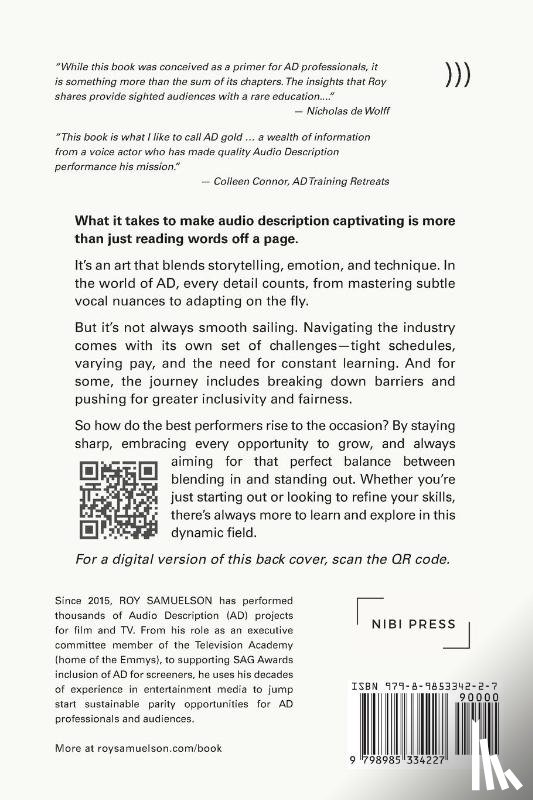 Samuelson, Roy - A Voice Actor's Guide to Audio Description Performance