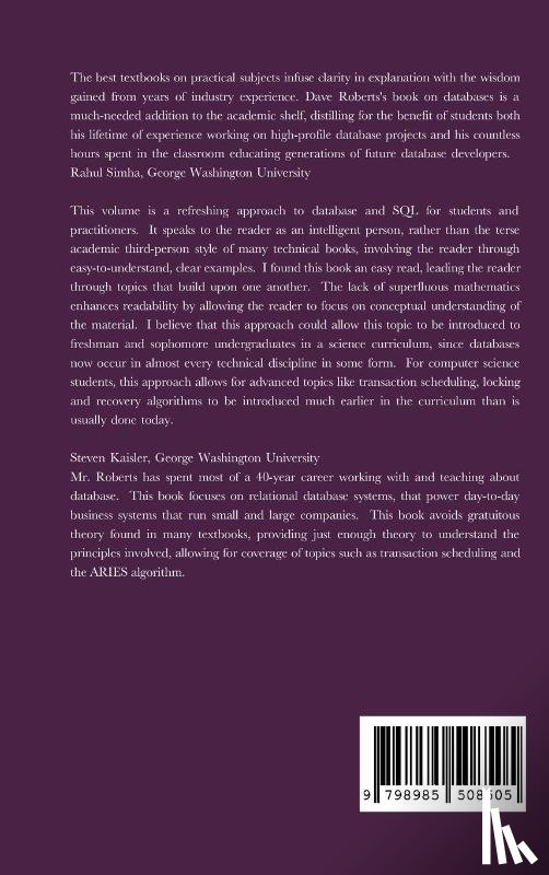 Roberts, David C - Introduction to Databases