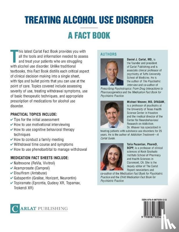 Carlat, Daniel J, Weaver, Michael, Puzantian, Talia - Alcohol Use Disorder-A Fact Book