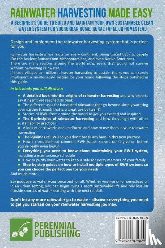Perennial Publishing - Rainwater Harvesting Made Easy