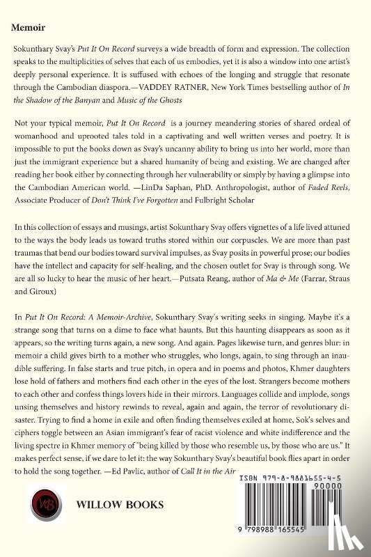 Svay, Sokunthary - Put It on Record: A Memoir-Archive