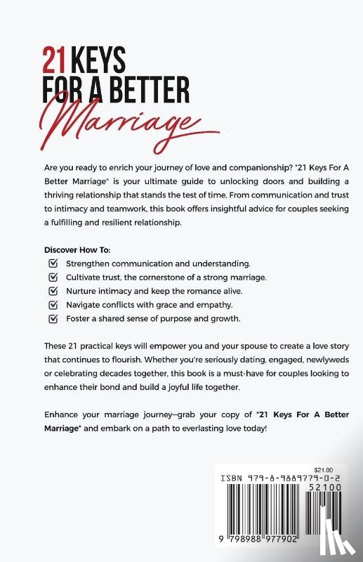Johnson, Phaedra, Johnson, Don - 21 Keys For A Better Marriage