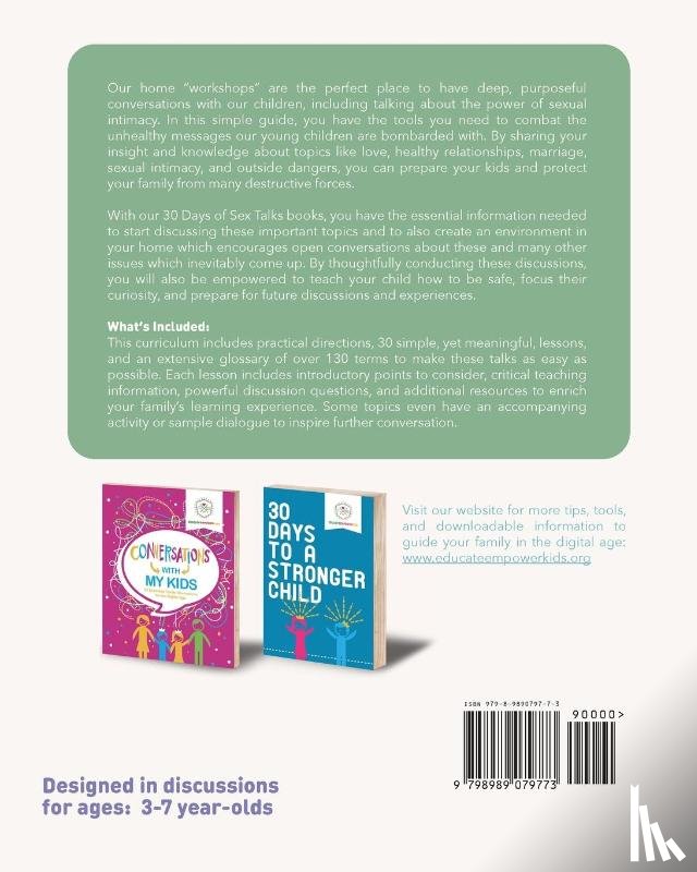 Alexander, Dina, Educate and Empower Kids - 30 Days of Sex Talks for Ages 3-7