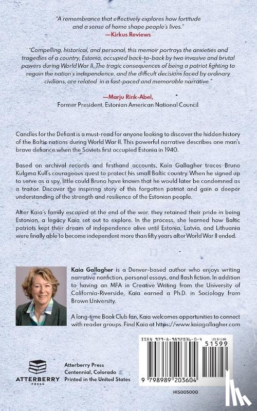 Gallagher, Kaia - Candles for the Defiant, Discovering my Family's Estonian Past