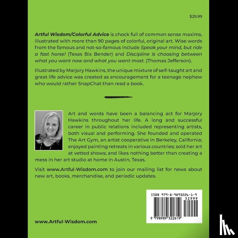 Hawkins, Marjory - Artful Wisdom Colorful Advice