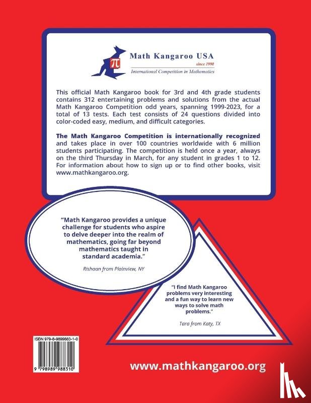 USA, Math Kangaroo - Math Kangaroo Problems and Solutions - Grades 3 & 4 - Odd Years